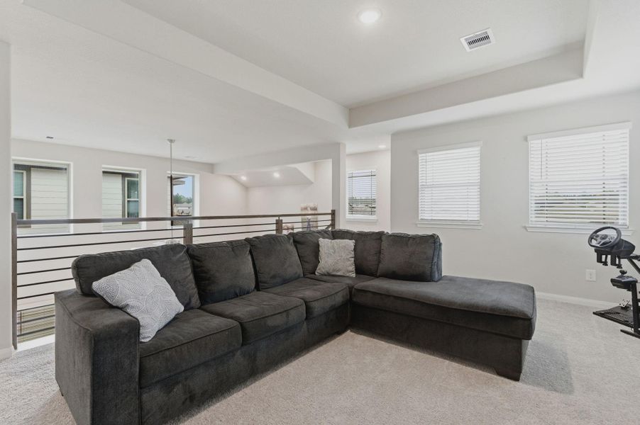 Spacious loft/gameroom area