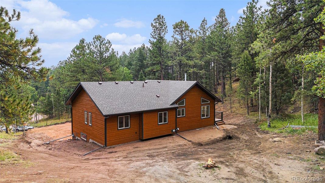 Exterior details and patio area of a home in , Bailey (Image 3).
