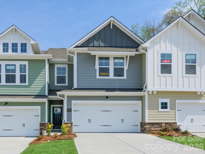 Front exterior of a new home in Westview Towns, Waxhaw, NC, highlighting curb appeal (Image 19).