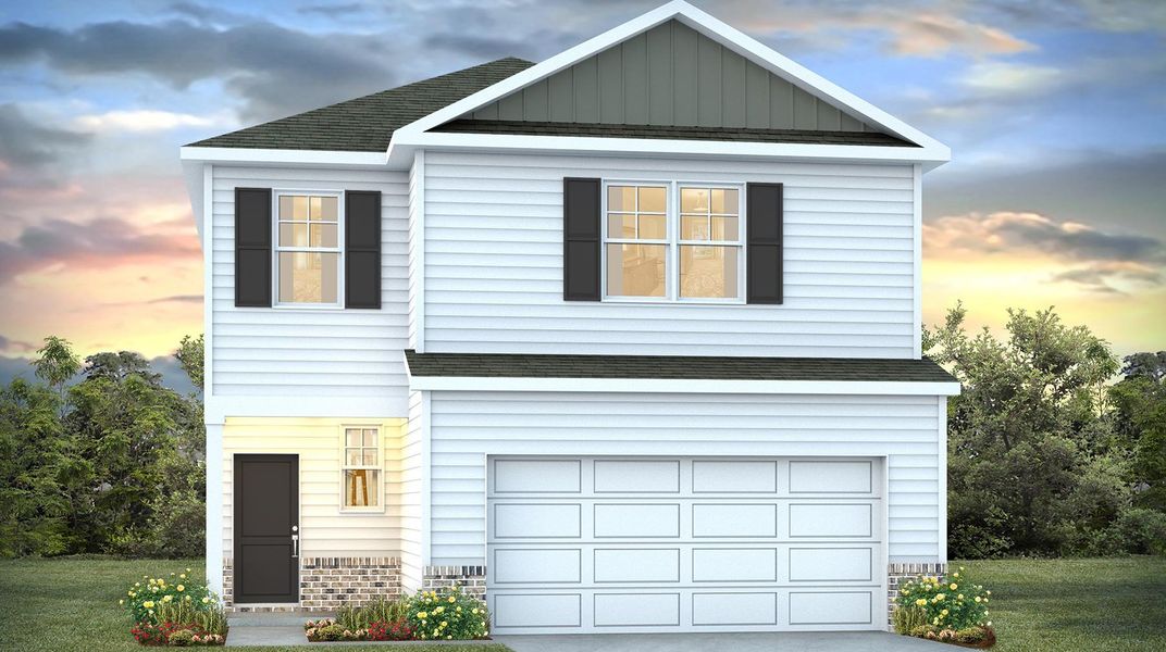 Representative exterior photo of a completed home built from the MANNING by D.R. Horton in Hunter's Branch, Hopkins, SC (Image 2).