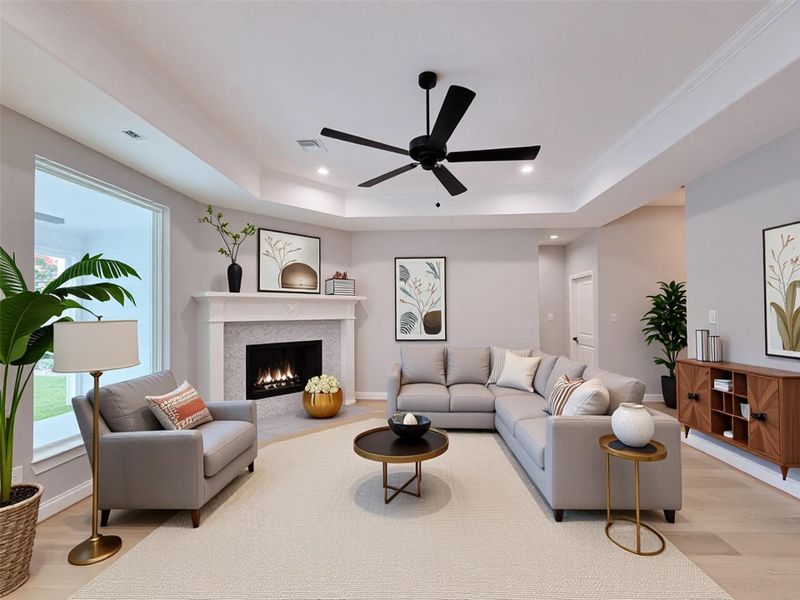 Furnished interior view inside a new home in , Conroe (Image 31).