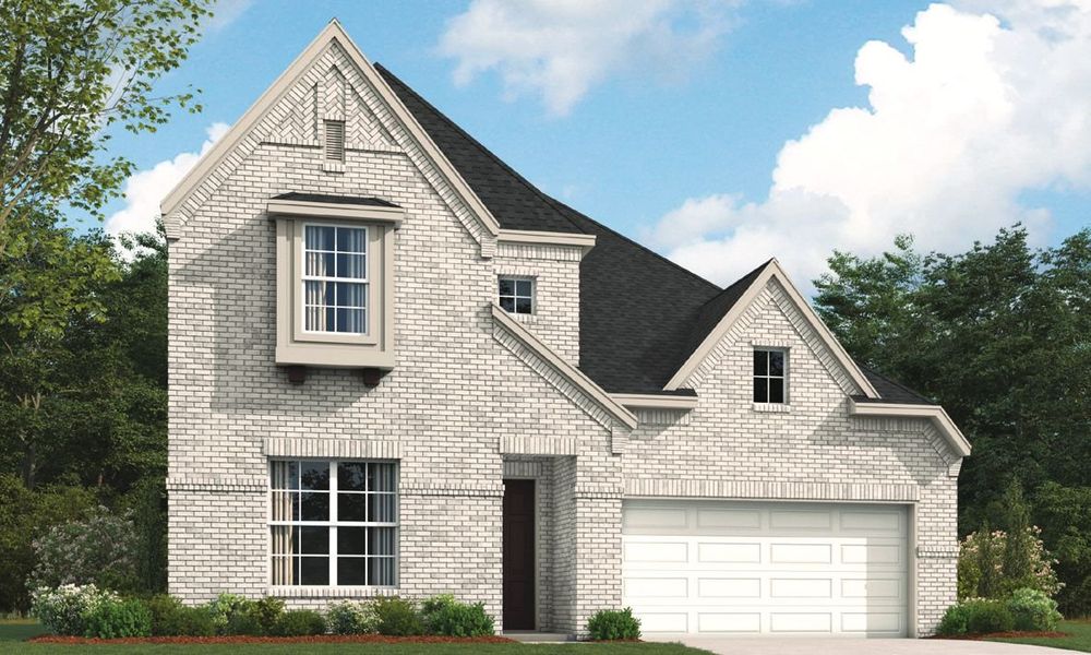 Representative exterior photo of a completed home built from the The Childress II by William Ryan Homes in Wildflower Ranch, Fort Worth, TX (Image 4).