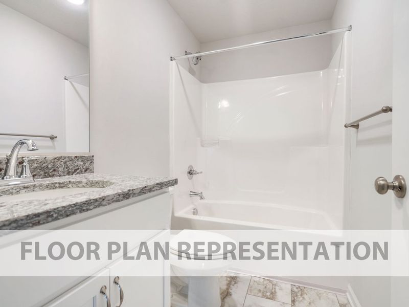 Athens 3 Bedroom Plan Secondary Bathroom | Ivey Homes