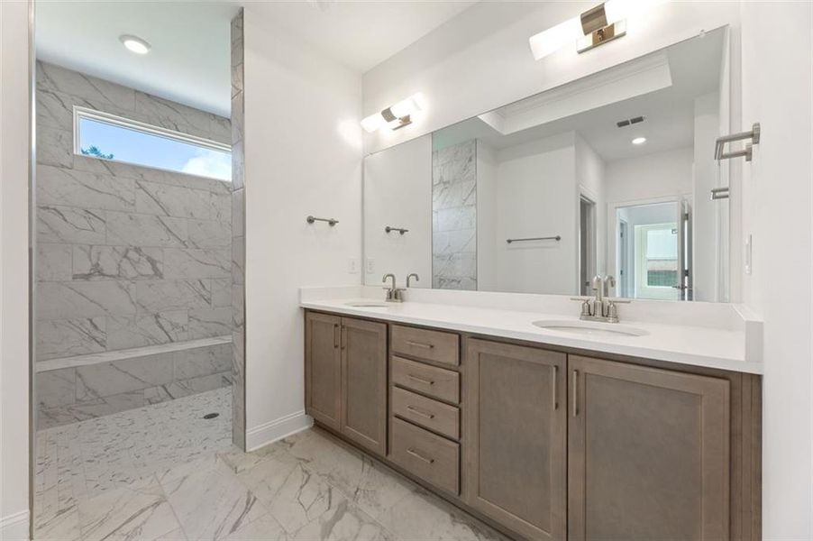 Furnished interior view inside a new home in The Courtyards of Franklin Goldmine, Cumming (Image 7).