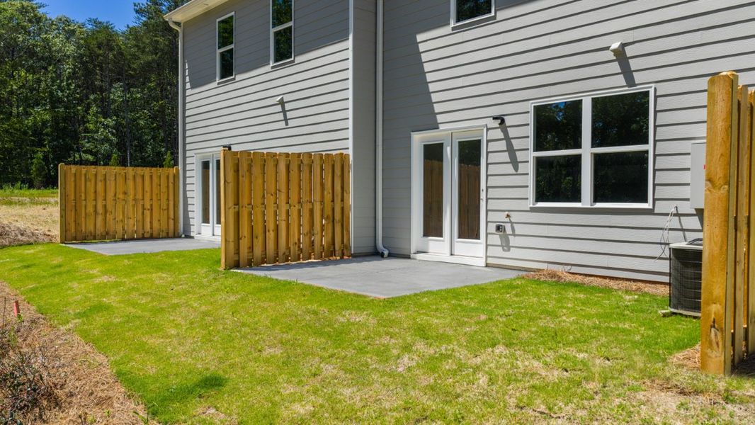 Representative exterior details of a home built from the SALISBURY 24'  TOWNHOME by D.R. Horton in Falcon Landing Townhomes, Gainesville (Image 4).