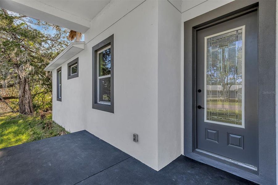 Exterior details and patio area of a home in , New Smyrna Beach (Image 21).
