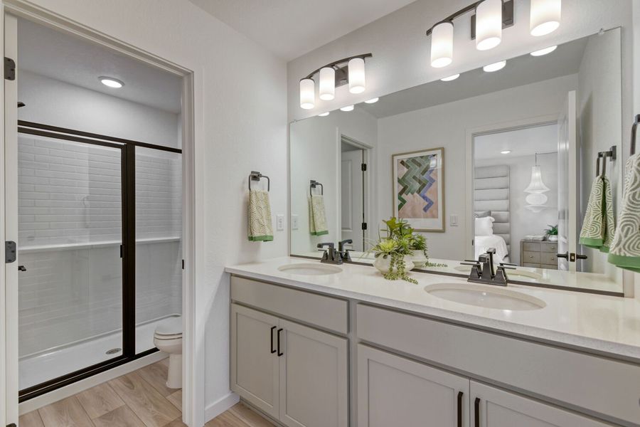 Furnished interior view inside a new home in Barefoot, Firestone (Image 7). Furnished interior view inside a new home in Barefoot, Firestone (Image 7).