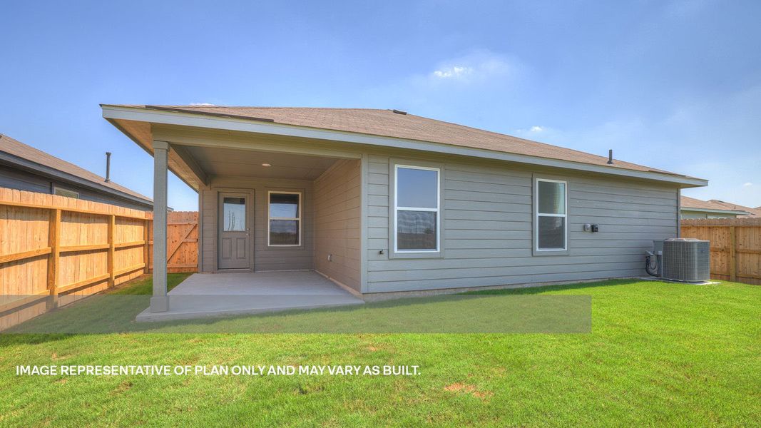 Representative exterior photo of a completed home built from the The Lakeway by D.R. Horton in Bollinger, Maxwell, TX (Image 20).