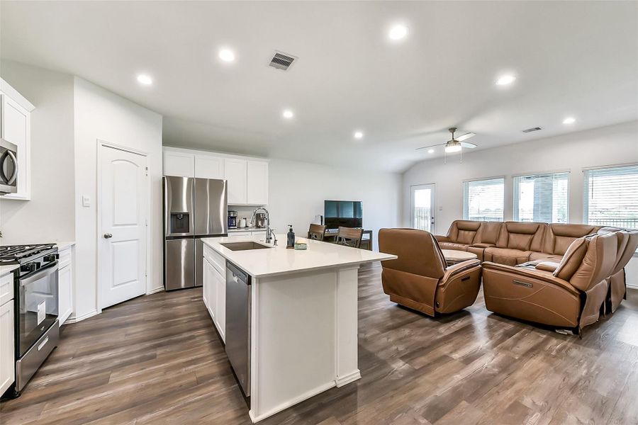 Furnished interior view inside a new home in Sunterra, Katy (Image 14).