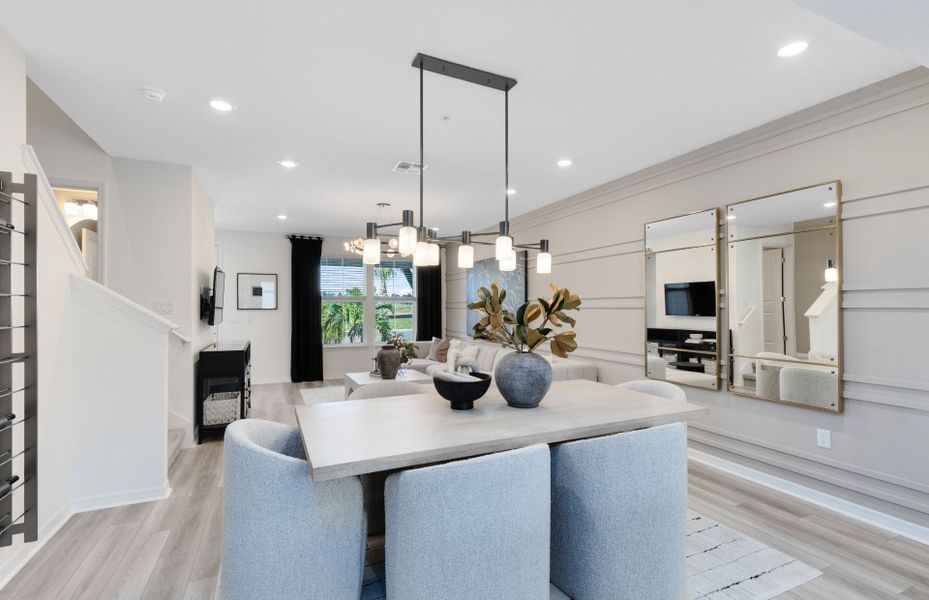 Representative furnished interior of a home built from the Foxtail - Interior Unit by Pulte Homes in Lakehaven Estates, Clermont (Image 11). Representative furnished interior of a home built from the Foxtail - Interior Unit by Pulte Homes in Lakehaven Estates, Clermont (Image 11).