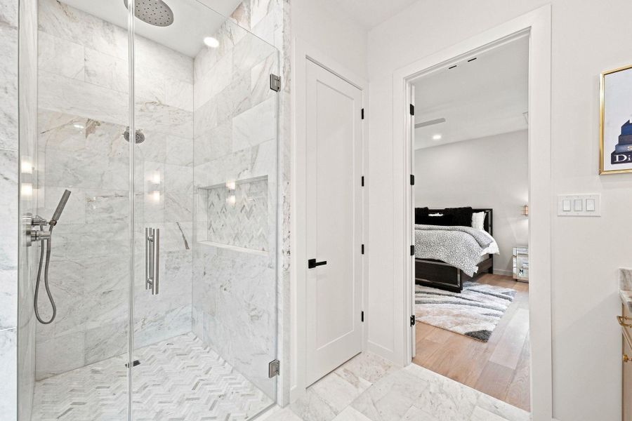 Master shower.