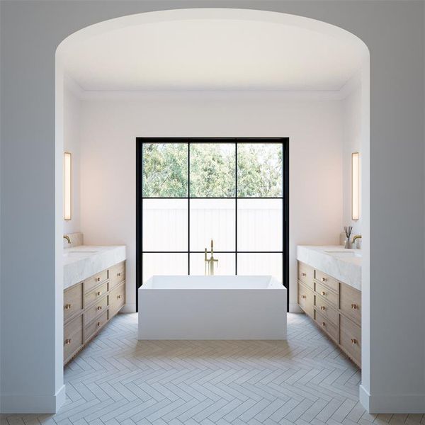 Furnished interior view inside a new home in , Dallas (Image 11). Furnished interior view inside a new home in , Dallas (Image 11).