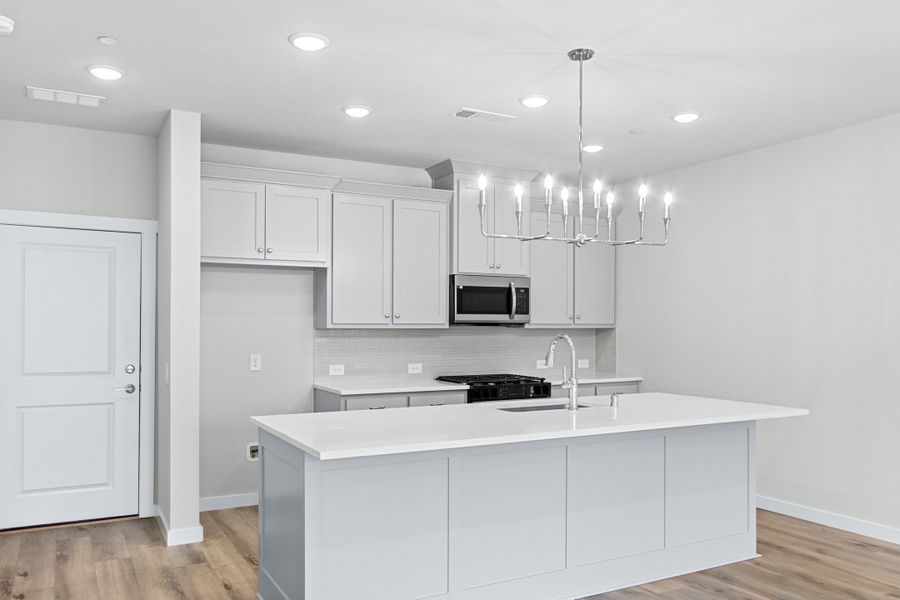 Furnished interior view inside a new home in Willow Grove Townhomes, Melissa (Image 10).