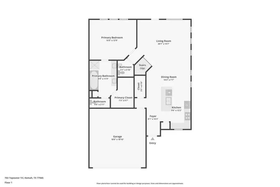2D floor plan layout of this home in , Atascocita, TX (Image 3).