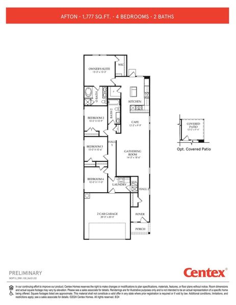 2D floor plan layout of this home in Montgomery Bend, Montgomery, TX (Image 5).