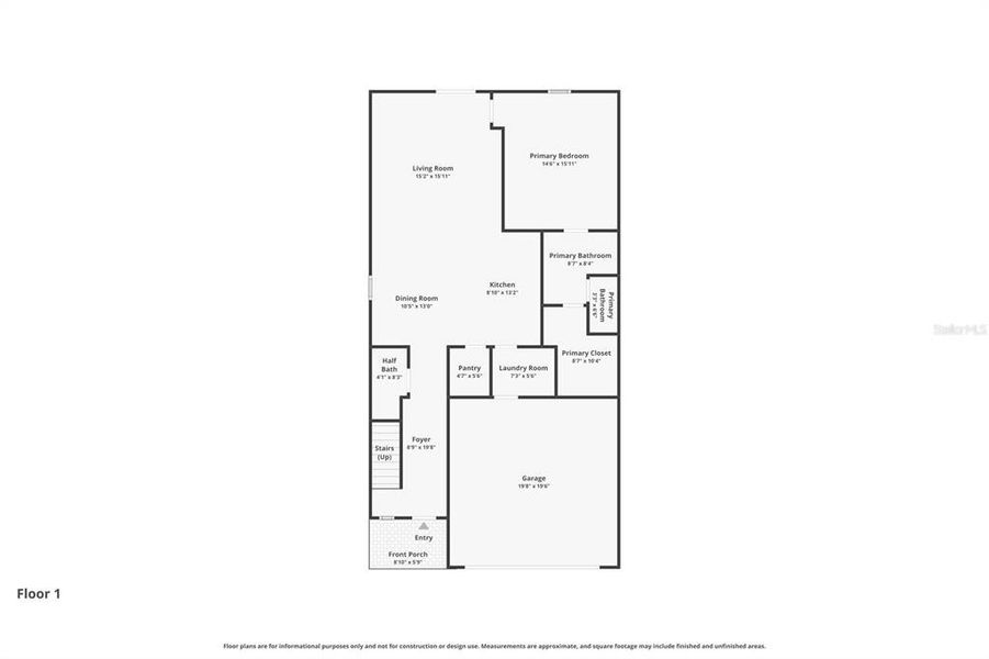 2D floor plan layout of this home in Wellness Ridge, Clermont, FL (Image 7).