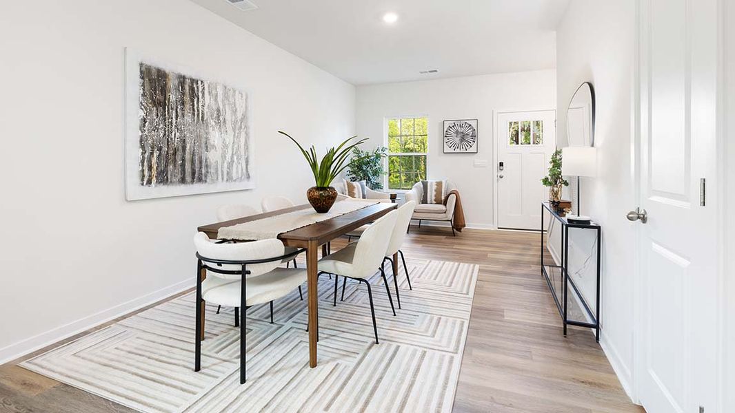Furnished interior view inside a new home in Calvin Creek, Troutman (Image 4).