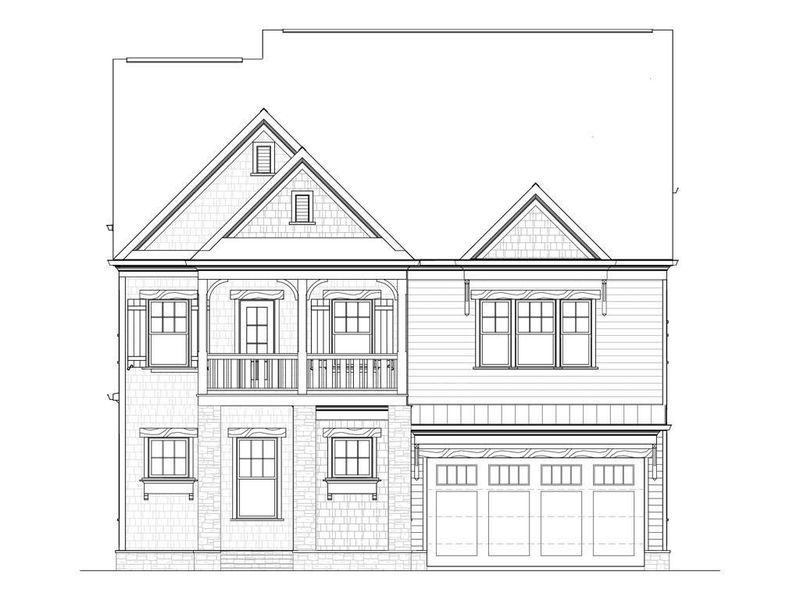 Front exterior of a new home in , Woodstock, GA, highlighting curb appeal (Image 1).