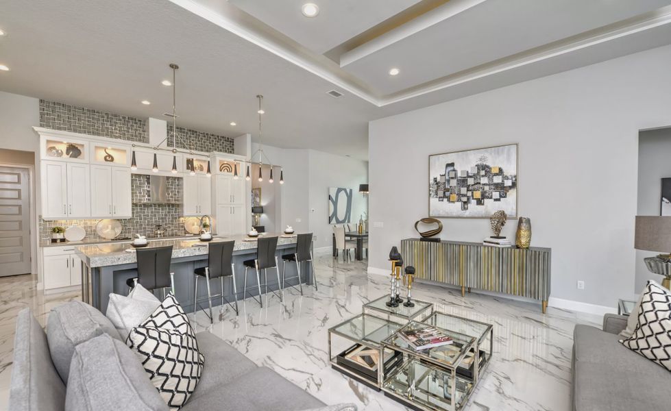 Furnished interior view inside a new home in Plantation Bay, Ormond Beach (Image 16).