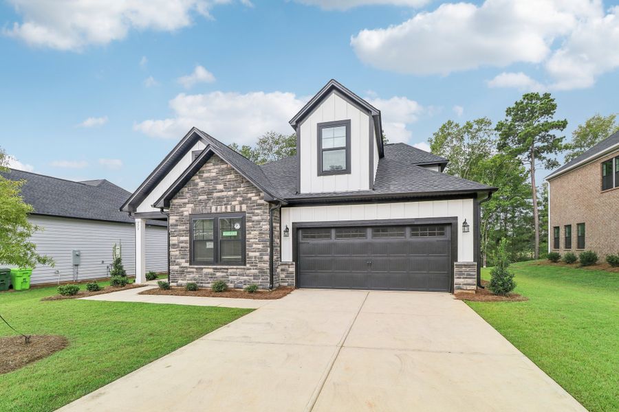 Representative exterior photo of a completed home built from the Baymore II by Great Southern Homes in Edwards Ridge, Central, SC (Image 20).