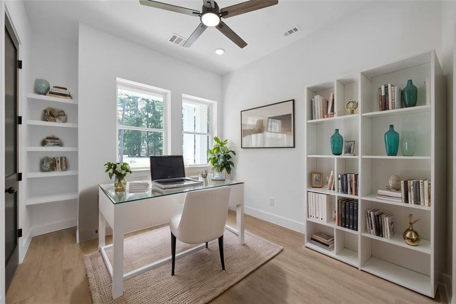 Vitually staged Front bedroom/office