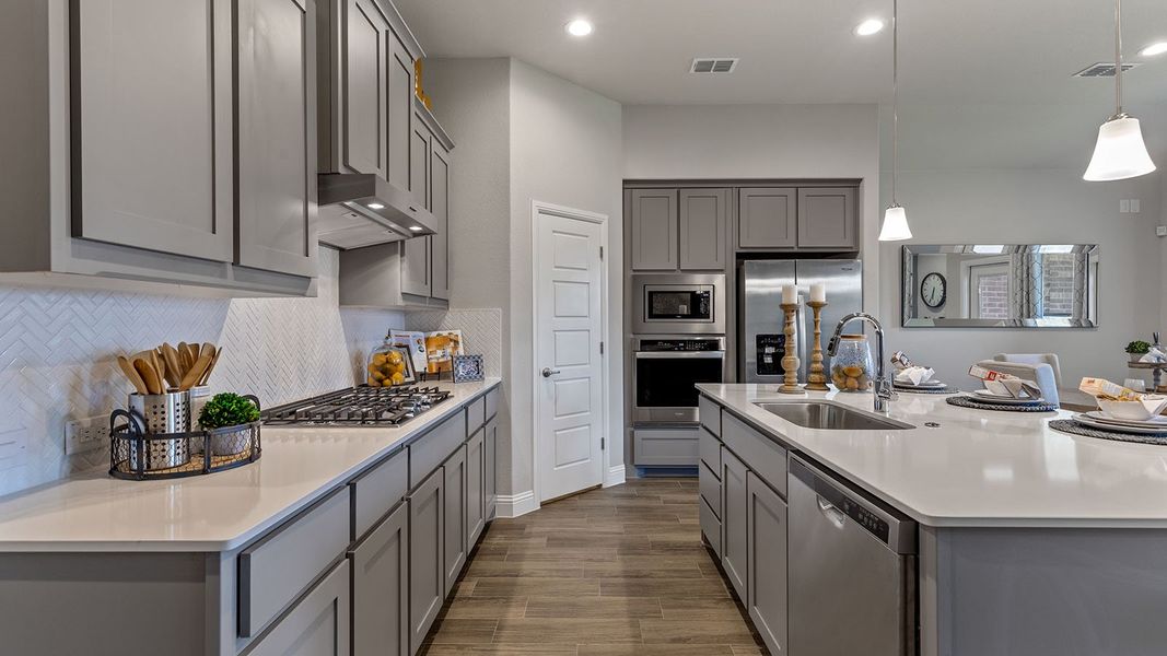 Furnished interior view inside a new home in Eagle Creek, Denton (Image 6). Furnished interior view inside a new home in Eagle Creek, Denton (Image 6).