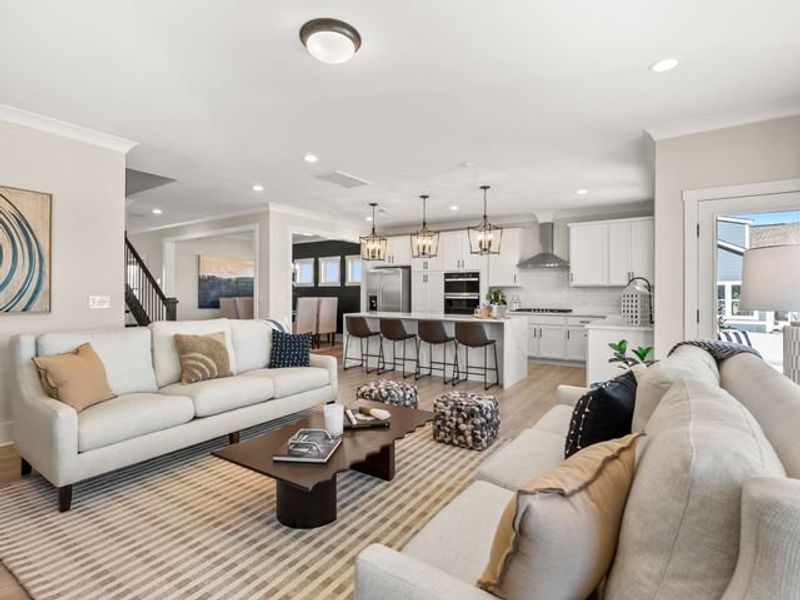 Representative furnished interior of a home built from the Riley by True Homes in Wendell Springs, Wendell (Image 6).
