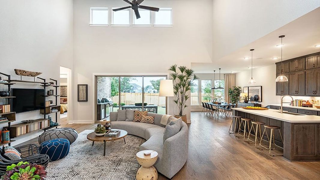 Furnished interior view inside a new home in Travisso, Leander (Image 10). Furnished interior view inside a new home in Travisso, Leander (Image 10).