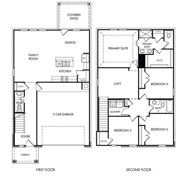 2D floor plan layout for the The Bryce (375) by Meritage Homes in Montgomery Oaks - Premier, Conroe, TX (Image 3). 2D floor plan layout for the The Bryce (375) by Meritage Homes in Montgomery Oaks - Premier, Conroe, TX (Image 3).