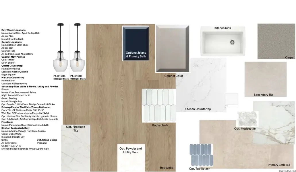 Sample of building materials used in homes in Buffalo Crossing, Cibolo (Image 6).
