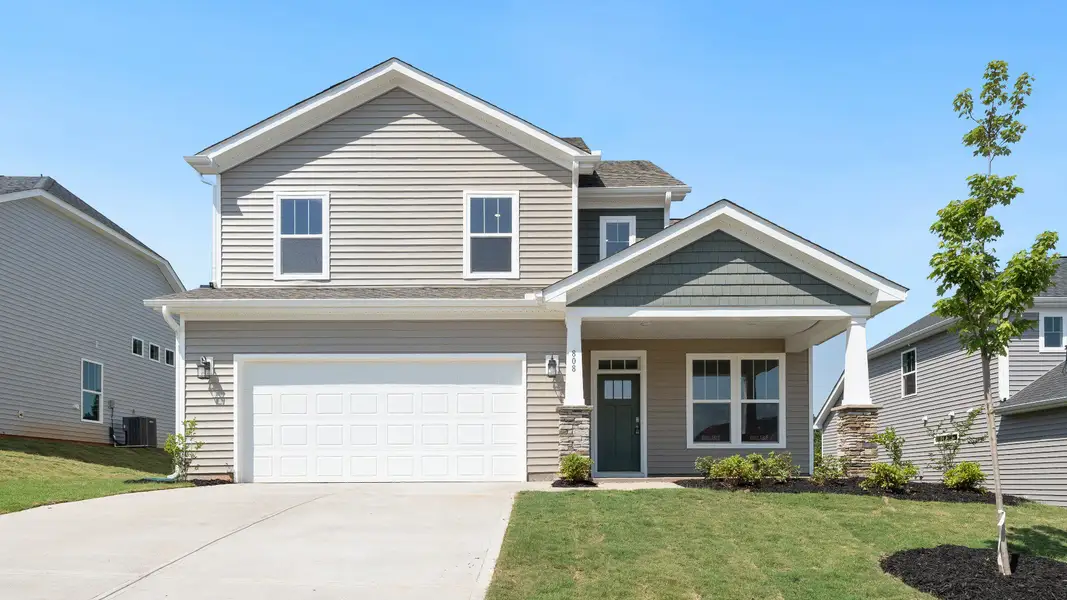 Representative exterior photo of a completed home built from the Cameron by DRB Homes in Woodglen, Piedmont, SC (Image 2).