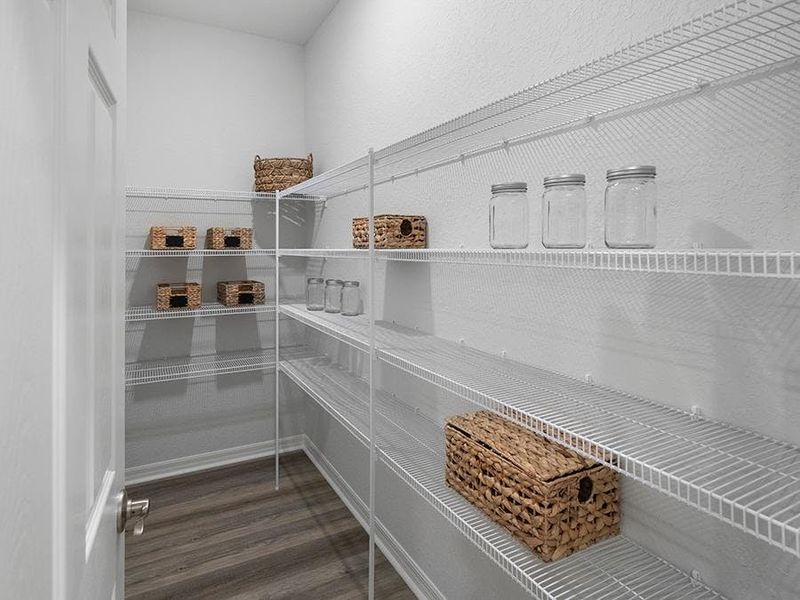 You will find built-in convenience throughout, such as this walk-in pantry - Summerlyn II by Highland Homes