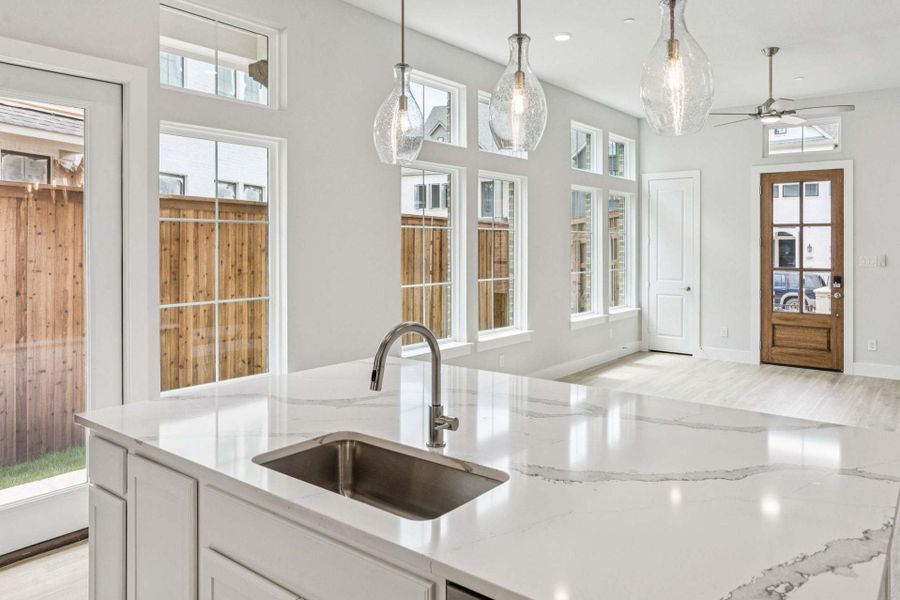 Furnished interior view inside a new home in Newman Village Townhomes, Frisco (Image 11).