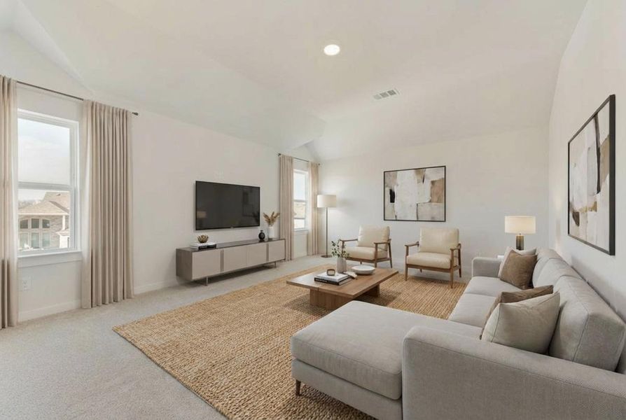 Furnished interior view inside a new home in Trails at Cottonwood Creek, Rowlett (Image 16).