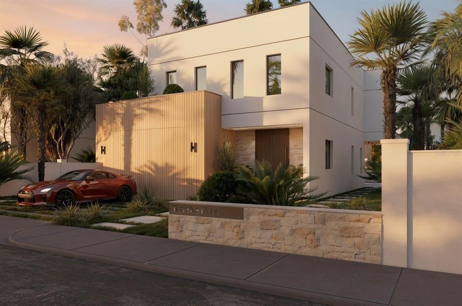 Front exterior of a new home in , Sarasota, FL, highlighting curb appeal (Image 23).