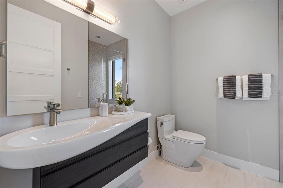 Furnished interior view inside a new home in , Longboat Key (Image 56).