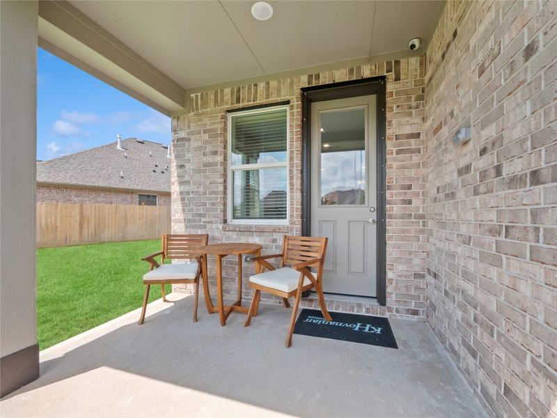 Relaxing covered patio