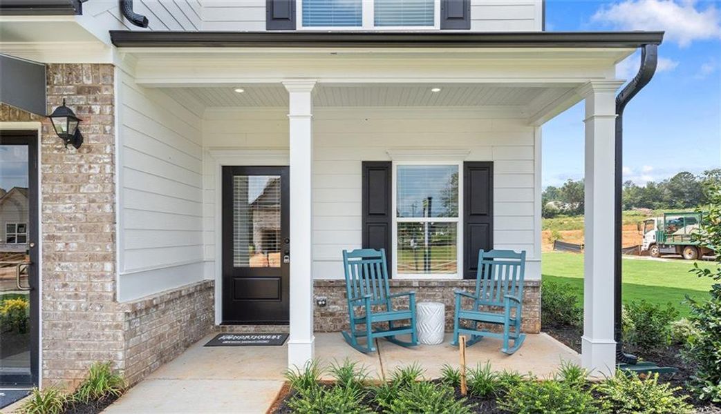Front exterior of a new home in Duncan Farm, Cartersville, GA, highlighting curb appeal (Image 19). Front exterior of a new home in Duncan Farm, Cartersville, GA, highlighting curb appeal (Image 19).