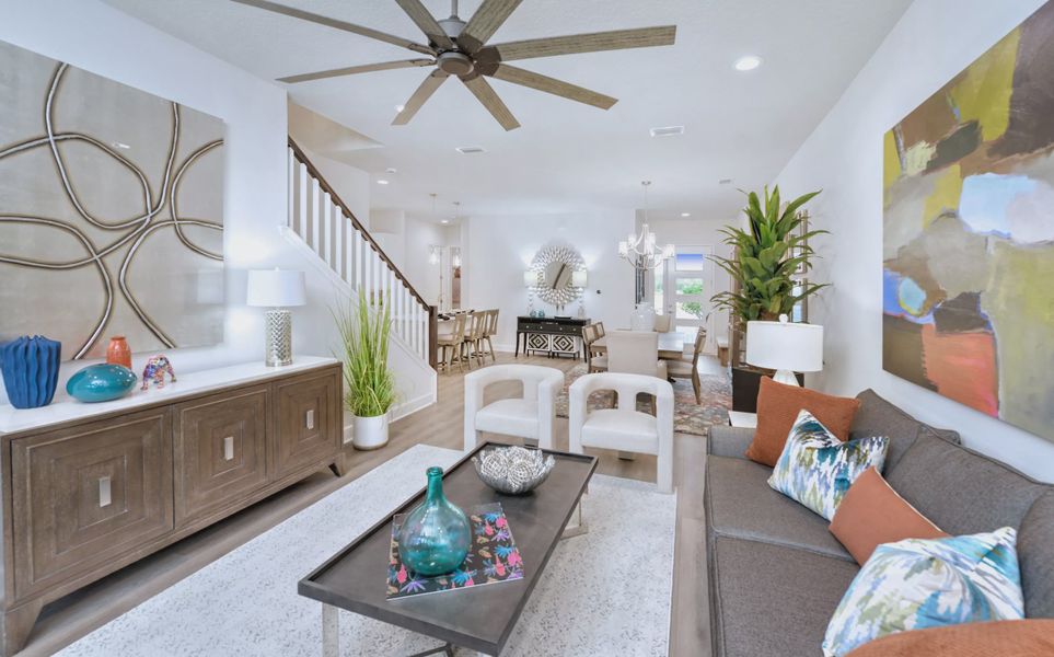 Furnished interior view inside a new home in Woodhaven, Port Orange (Image 29).