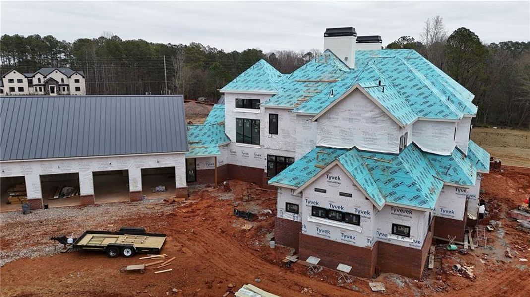 In-progress construction of a new home in , Milton, GA (Image 11).