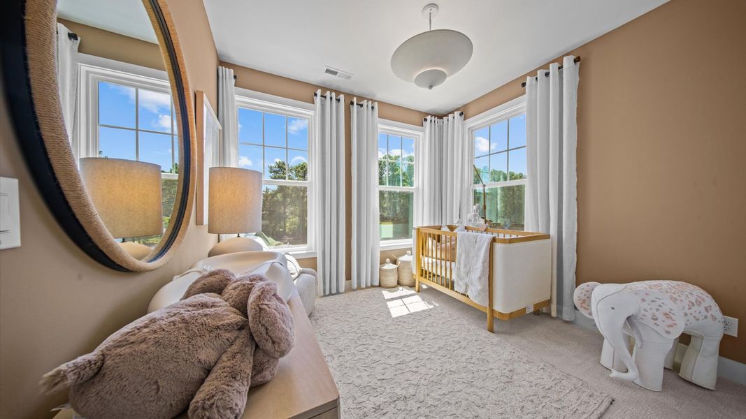 Representative furnished interior of a home built from the Harlow by DRB Homes in Bayberry, Raleigh (Image 42).