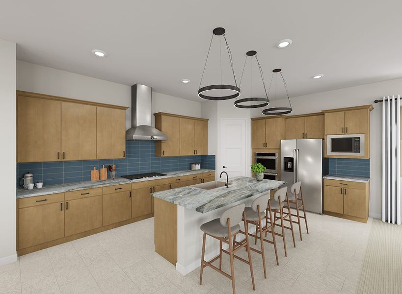 Representative furnished interior of a home built from the Kendrick Plan 3506 by Tri Pointe Homes in Waterston Central, Gilbert (Image 4).