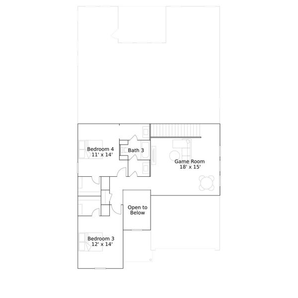 2D floor plan layout of this home in The Preserve at Rosenberg, Rosenberg, TX (Image 2).