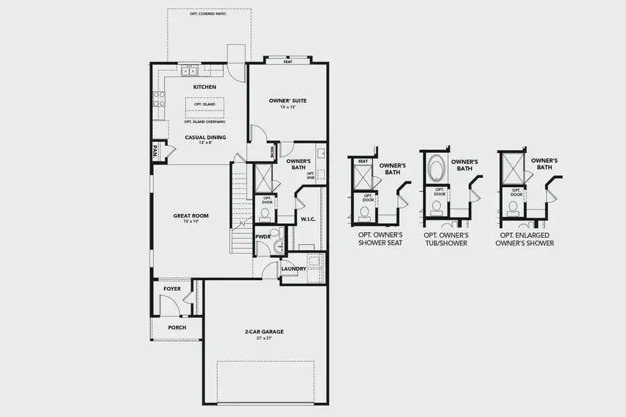 2D floor plan layout of this home in Colony at Pinehurst, Pinehurst, TX (Image 3).