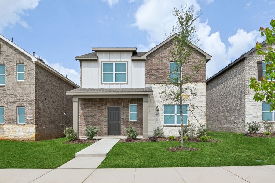Representative exterior photo of a completed home built from the Saturn by Starlight Homes in Brookshire at Legacy Hills, Celina, TX (Image 2). Representative exterior photo of a completed home built from the Saturn by Starlight Homes in Brookshire at Legacy Hills, Celina, TX (Image 2).