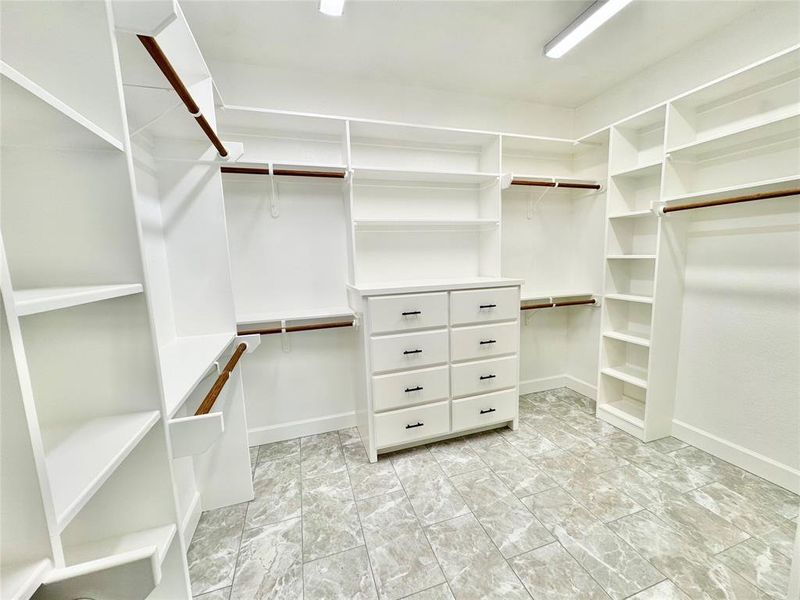 Primary closet Primary closet