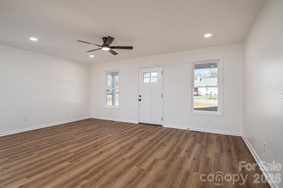 Living room and front door