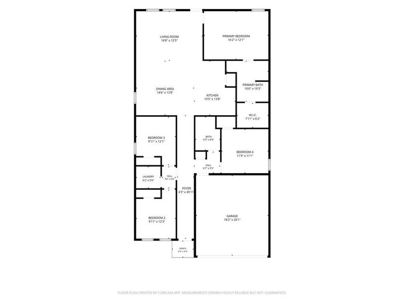 2D floor plan layout of this home in Prairie View, Ennis, TX (Image 4).