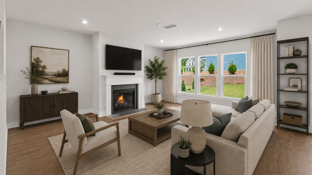 Furnished interior view inside a new home in Hunters Creek, Flowery Branch (Image 5). Furnished interior view inside a new home in Hunters Creek, Flowery Branch (Image 5).