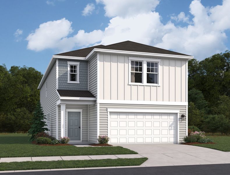 Representative exterior photo of a completed home built from the Pioneer by Starlight Homes in Sunrise at Arbor Ridge, La Vergne, TN (Image 24).